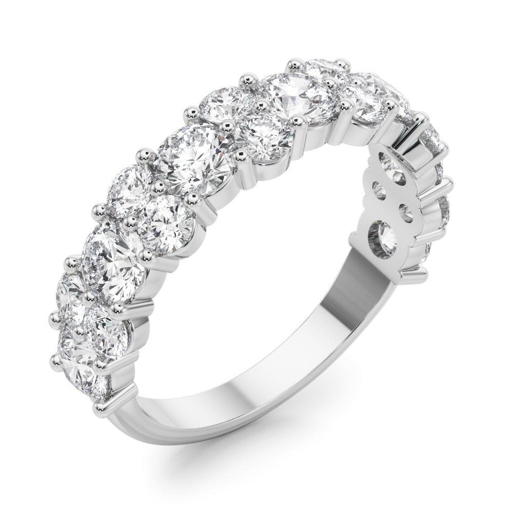 2 1/5 ct tw Lab Grown Diamond Wedding Band in 14K White Gold