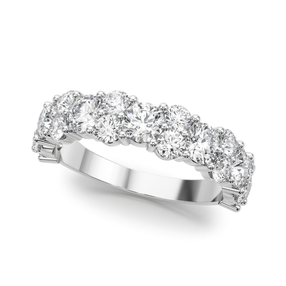 2 1/5 ct tw Lab Grown Diamond Wedding Band in 14K White Gold