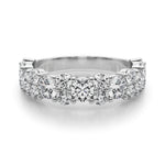 2 1/5 ct tw Lab Grown Diamond Wedding Band in 14K White Gold