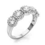 1 1/2 ct tw Lab Grown Diamond Wedding Band in 14K White Gold