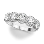 1 1/2 ct tw Lab Grown Diamond Wedding Band in 14K White Gold