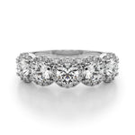 1 1/2 ct tw Lab Grown Diamond Wedding Band in 14K White Gold