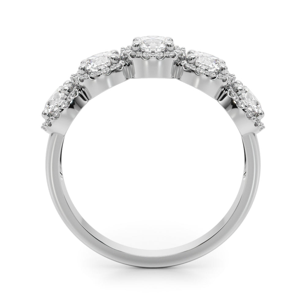 1 1/2 ct tw Lab Grown Diamond Wedding Band in 14K White Gold