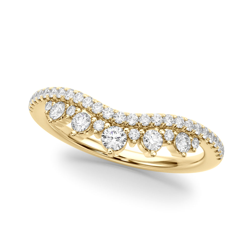 3/8 ct tw Lab Grown Diamond Wedding Band in 14K Yellow Gold