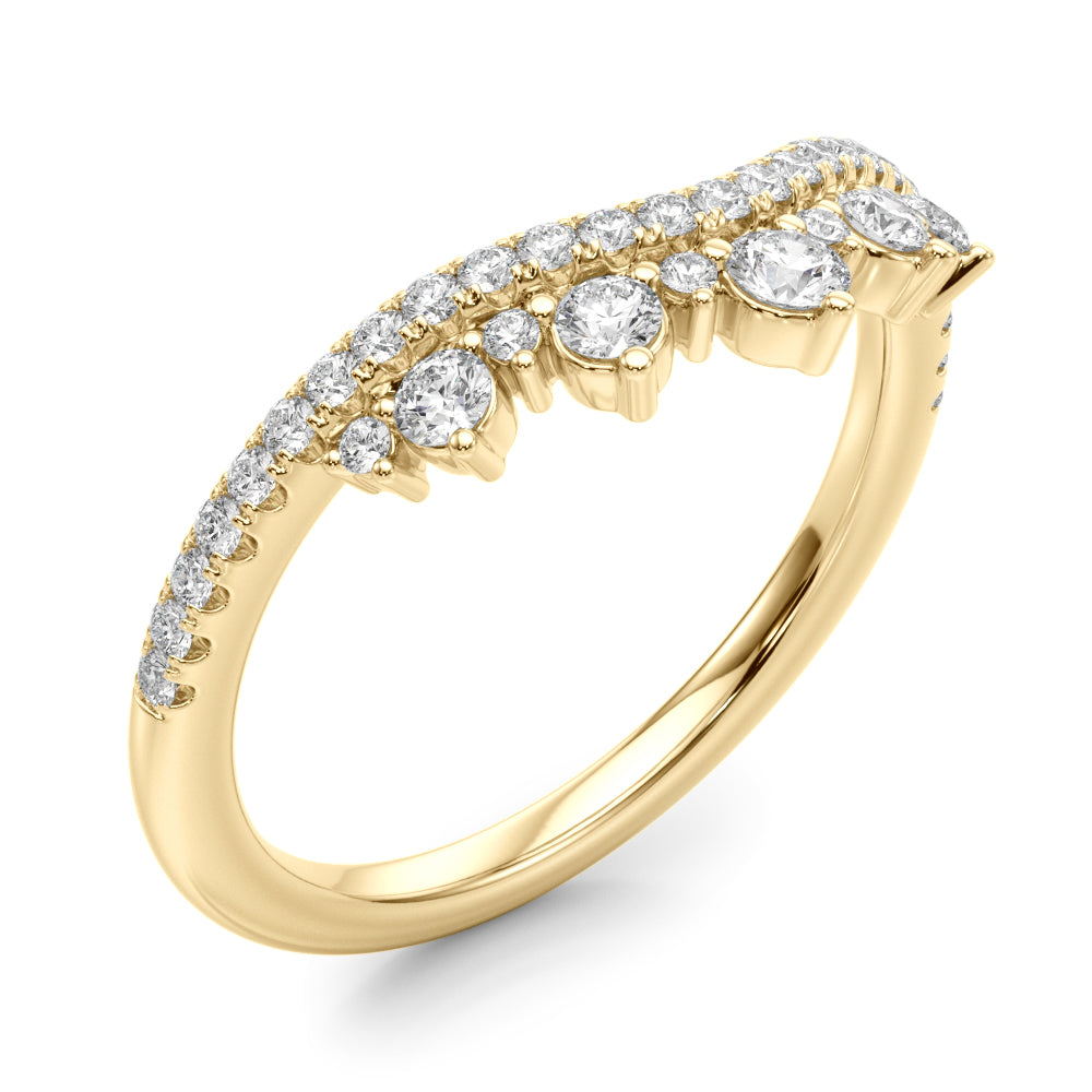 3/8 ct tw Lab Grown Diamond Wedding Band in 14K Yellow Gold