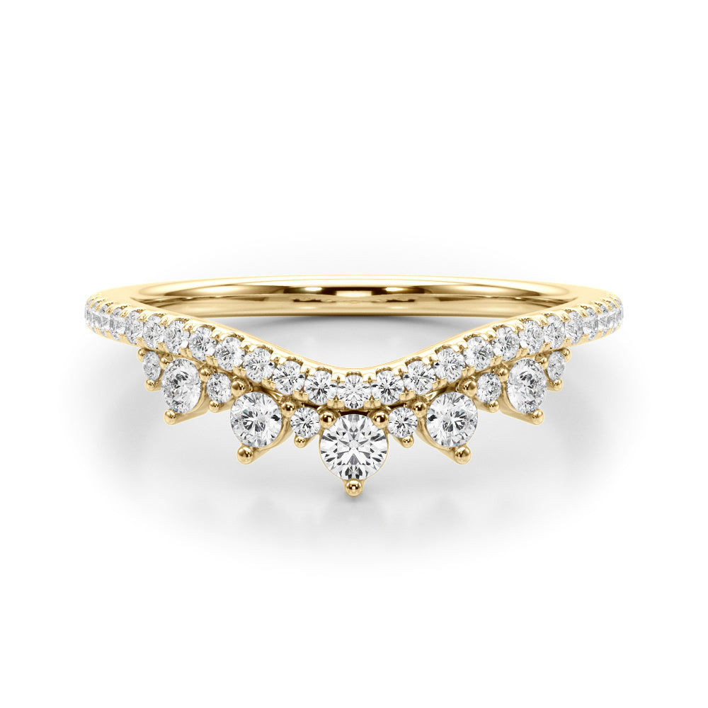 3/8 ct tw Lab Grown Diamond Wedding Band in 14K Yellow Gold