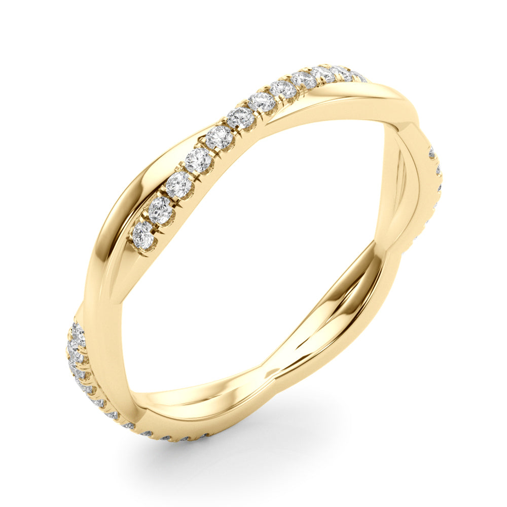 1/5 ct tw Lab Grown Diamond Wedding Band in 14K Yellow Gold