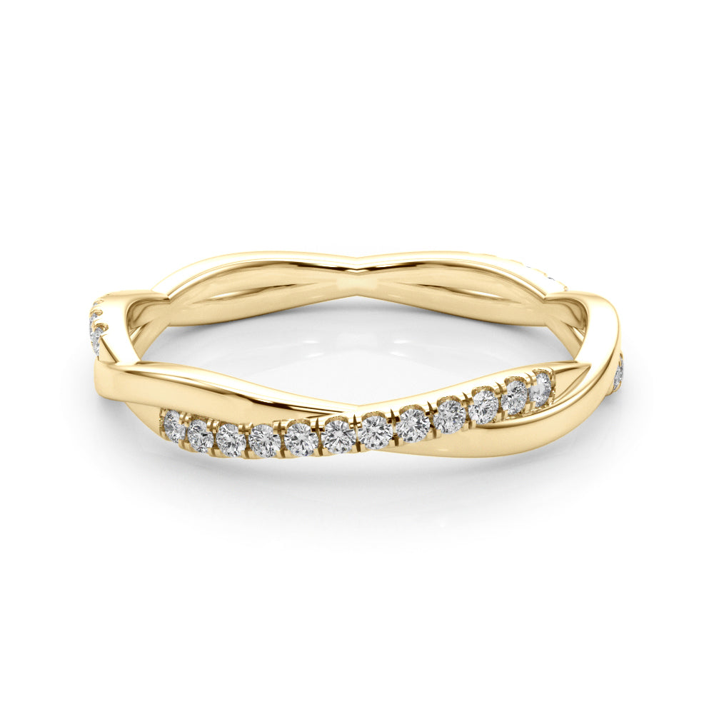 1/5 ct tw Lab Grown Diamond Wedding Band in 14K Yellow Gold