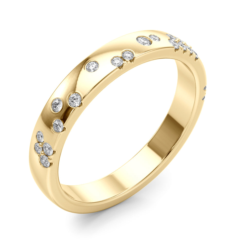 1/5 ct tw Lab Grown Diamond Wedding Band in 14K Yellow Gold