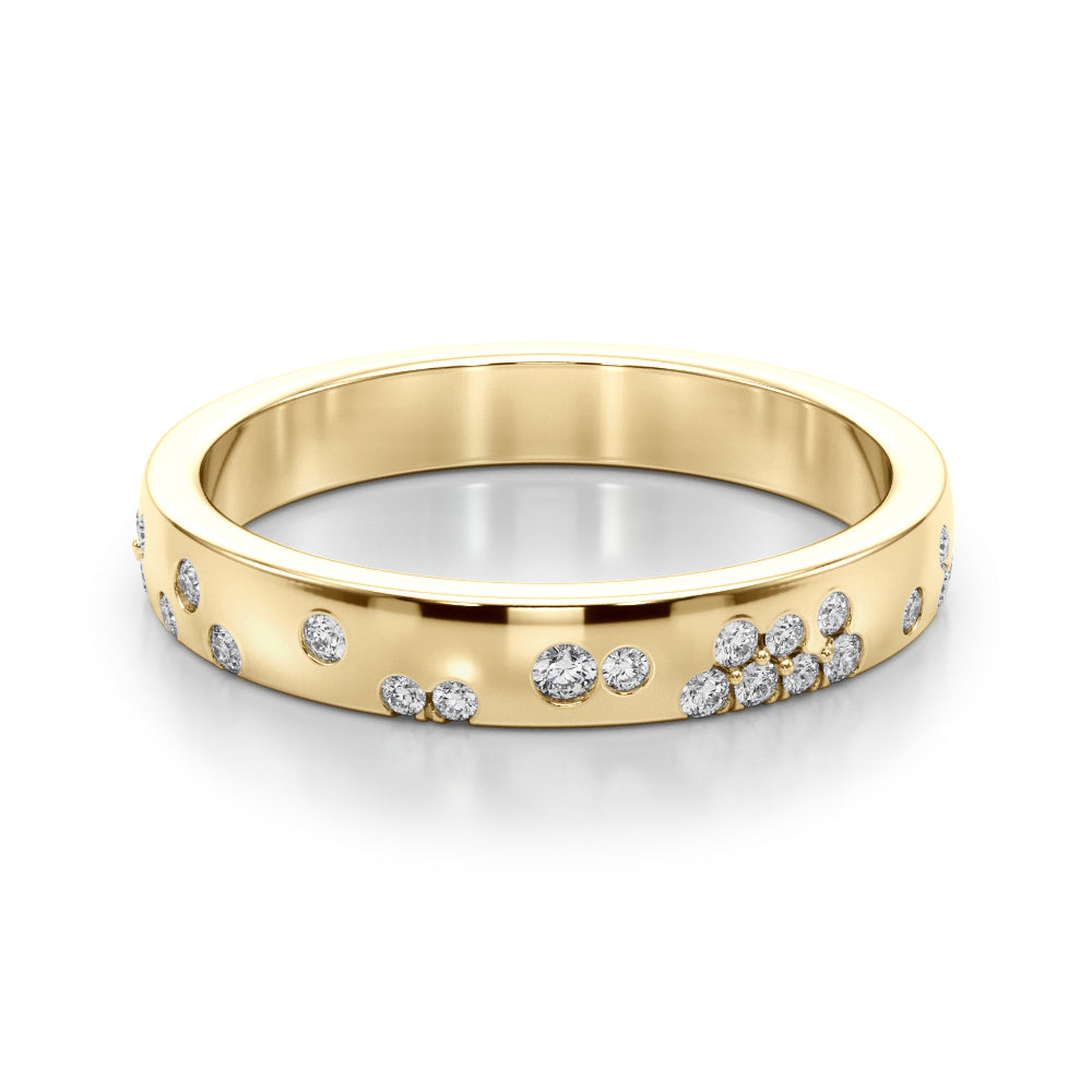 1/5 ct tw Lab Grown Diamond Wedding Band in 14K Yellow Gold