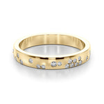 1/5 ct tw Lab Grown Diamond Wedding Band in 14K Yellow Gold