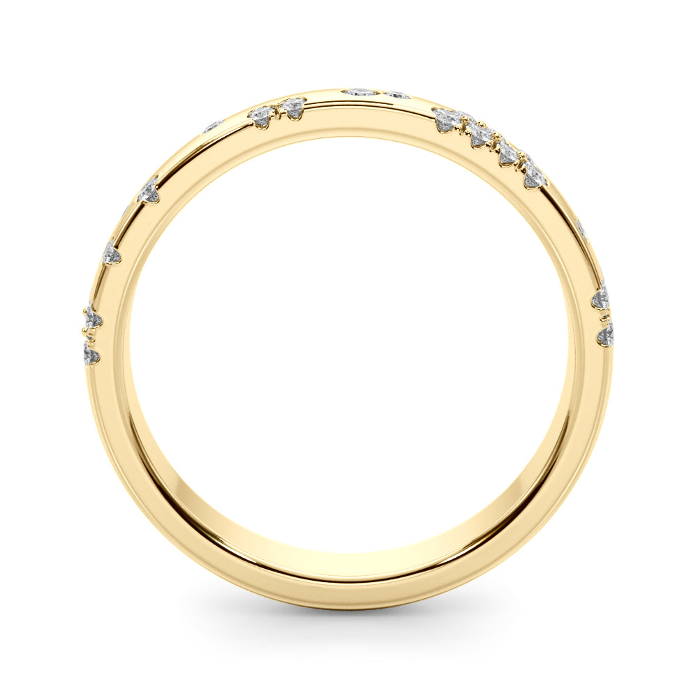 1/5 ct tw Lab Grown Diamond Wedding Band in 14K Yellow Gold