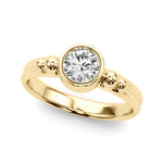 1/2 ct tw Round Lab Grown Diamond Ring in 14K Yellow Gold