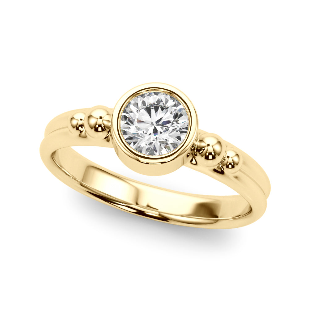 1/2 ct tw Round Lab Grown Diamond Ring in 14K Yellow Gold