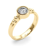1/2 ct tw Round Lab Grown Diamond Ring in 14K Yellow Gold