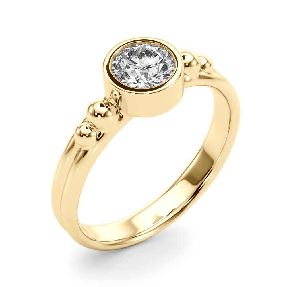 1/2 ct tw Round Lab Grown Diamond Ring in 14K Yellow Gold