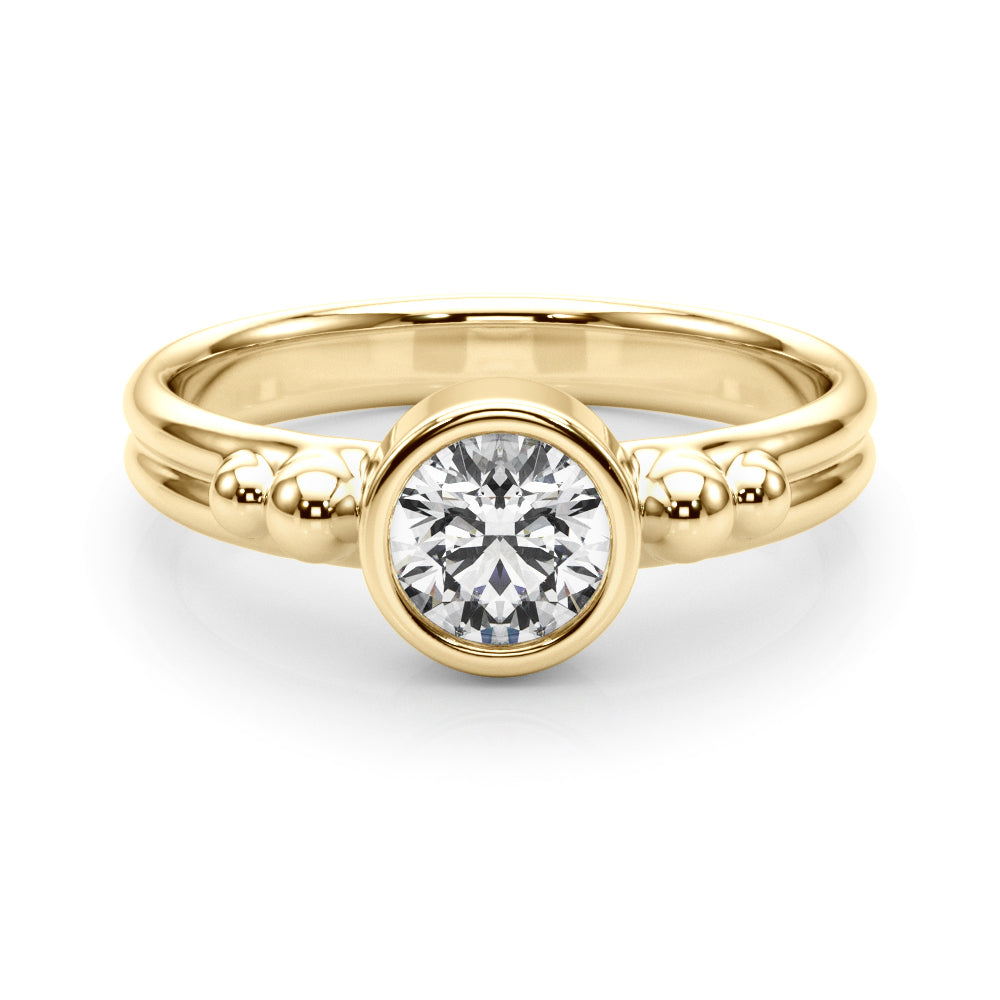 1/2 ct tw Round Lab Grown Diamond Ring in 14K Yellow Gold