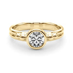 1/2 ct tw Round Lab Grown Diamond Ring in 14K Yellow Gold