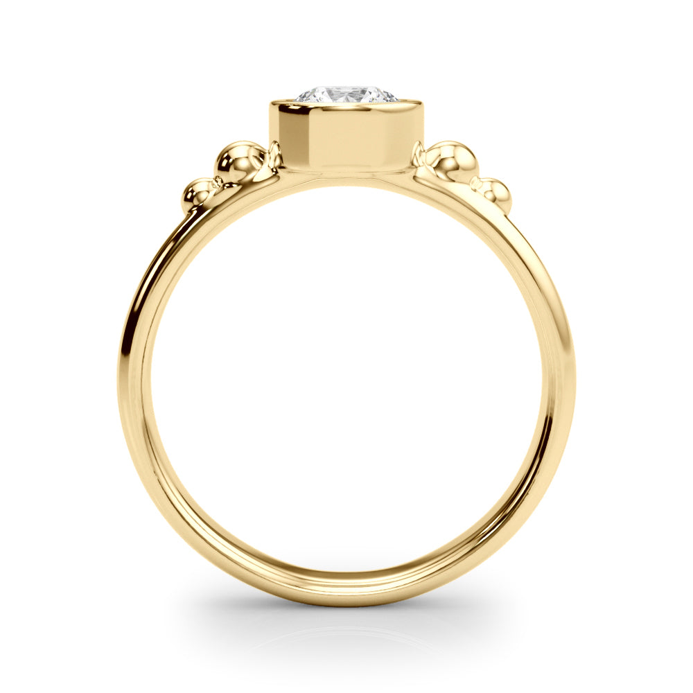 1/2 ct tw Round Lab Grown Diamond Ring in 14K Yellow Gold
