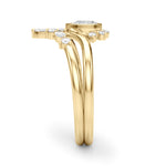1/2 ct tw Pear Lab Grown Diamond Ring in 14K Yellow Gold