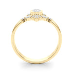 1/2 ct tw Pear Lab Grown Diamond Ring in 14K Yellow Gold
