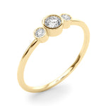 1/5 ct tw Round Lab Grown Diamond Ring in 14K Yellow Gold