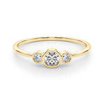 1/5 ct tw Round Lab Grown Diamond Ring in 14K Yellow Gold