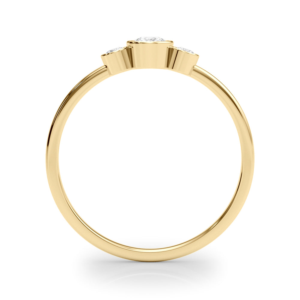 1/5 ct tw Round Lab Grown Diamond Ring in 14K Yellow Gold