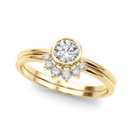 3/8 ct tw Round Lab Grown Diamond Ring in 14K Yellow Gold