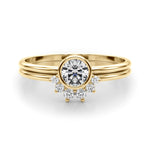 3/8 ct tw Round Lab Grown Diamond Ring in 14K Yellow Gold