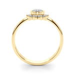 3/8 ct tw Round Lab Grown Diamond Ring in 14K Yellow Gold