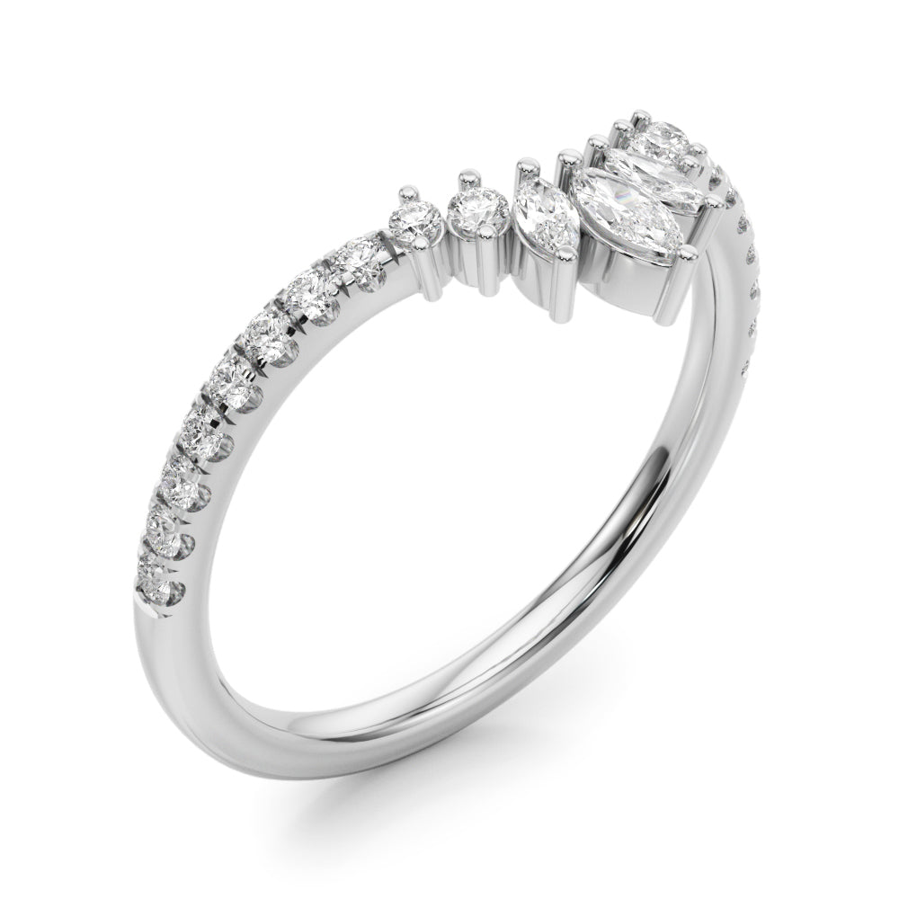 1/3 ct tw Marquise Lab Grown Diamond Ring in 14K White Gold