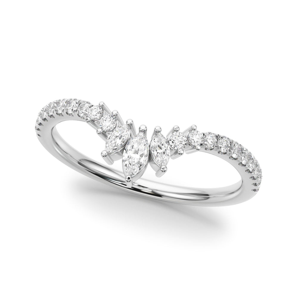 1/3 ct tw Marquise Lab Grown Diamond Ring in 14K White Gold