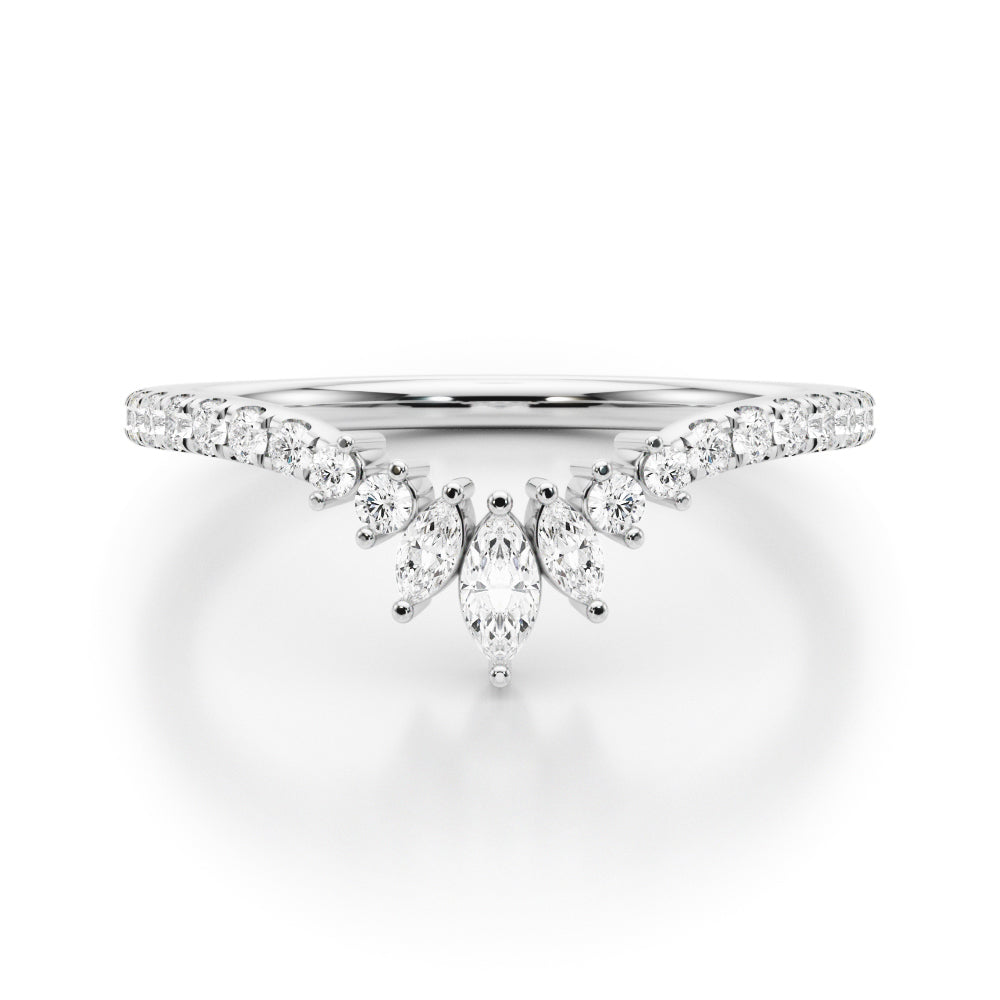 1/3 ct tw Marquise Lab Grown Diamond Ring in 14K White Gold