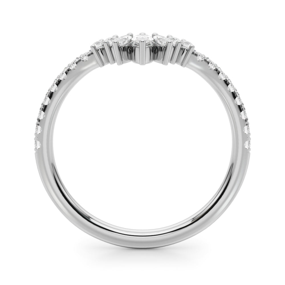 1/3 ct tw Marquise Lab Grown Diamond Ring in 14K White Gold