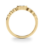 1/2 ct tw Oval Lab Grown Diamond Ring in 14K Yellow Gold