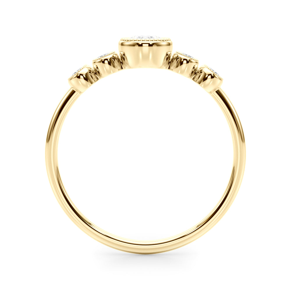 1/3 ct tw Round Lab Grown Diamond Ring in 14K Yellow Gold