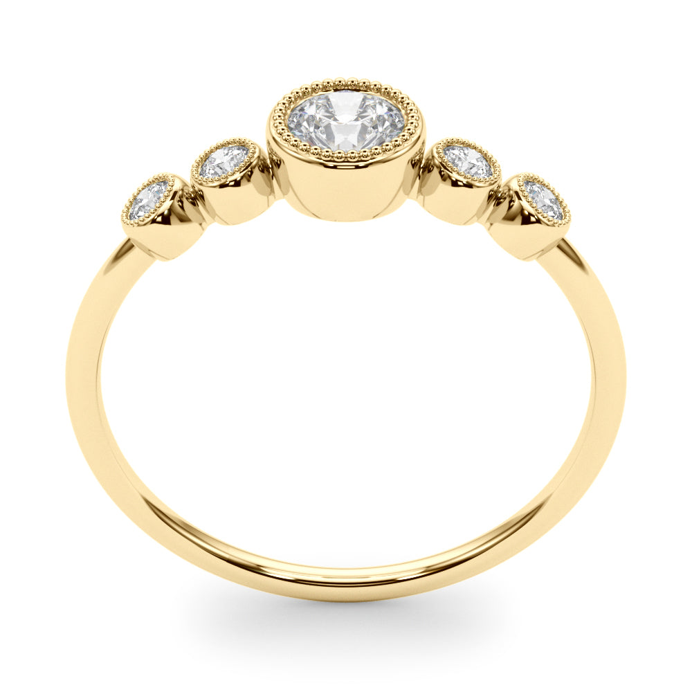 1/3 ct tw Round Lab Grown Diamond Ring in 14K Yellow Gold
