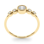 1/3 ct tw Round Lab Grown Diamond Ring in 14K Yellow Gold