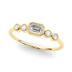 1/3 ct tw Emerald-Cut Lab Grown Diamond Ring in 14K Yellow Gold