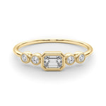 1/3 ct tw Emerald-Cut Lab Grown Diamond Ring in 14K Yellow Gold