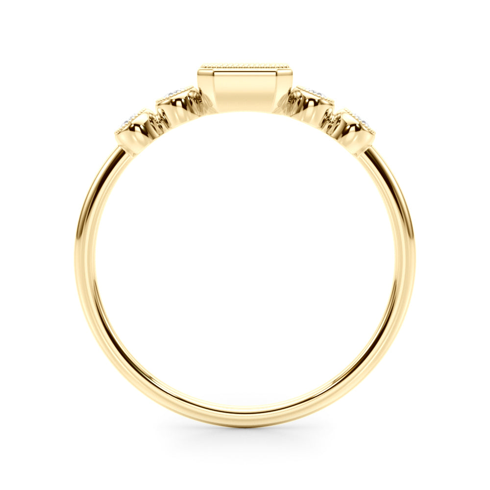 1/3 ct tw Emerald-Cut Lab Grown Diamond Ring in 14K Yellow Gold