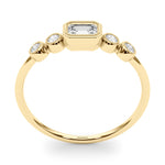 1/3 ct tw Emerald-Cut Lab Grown Diamond Ring in 14K Yellow Gold