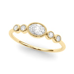 1/3 ct tw Oval Lab Grown Diamond Ring in 14K Yellow Gold