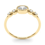 1/3 ct tw Oval Lab Grown Diamond Ring in 14K Yellow Gold
