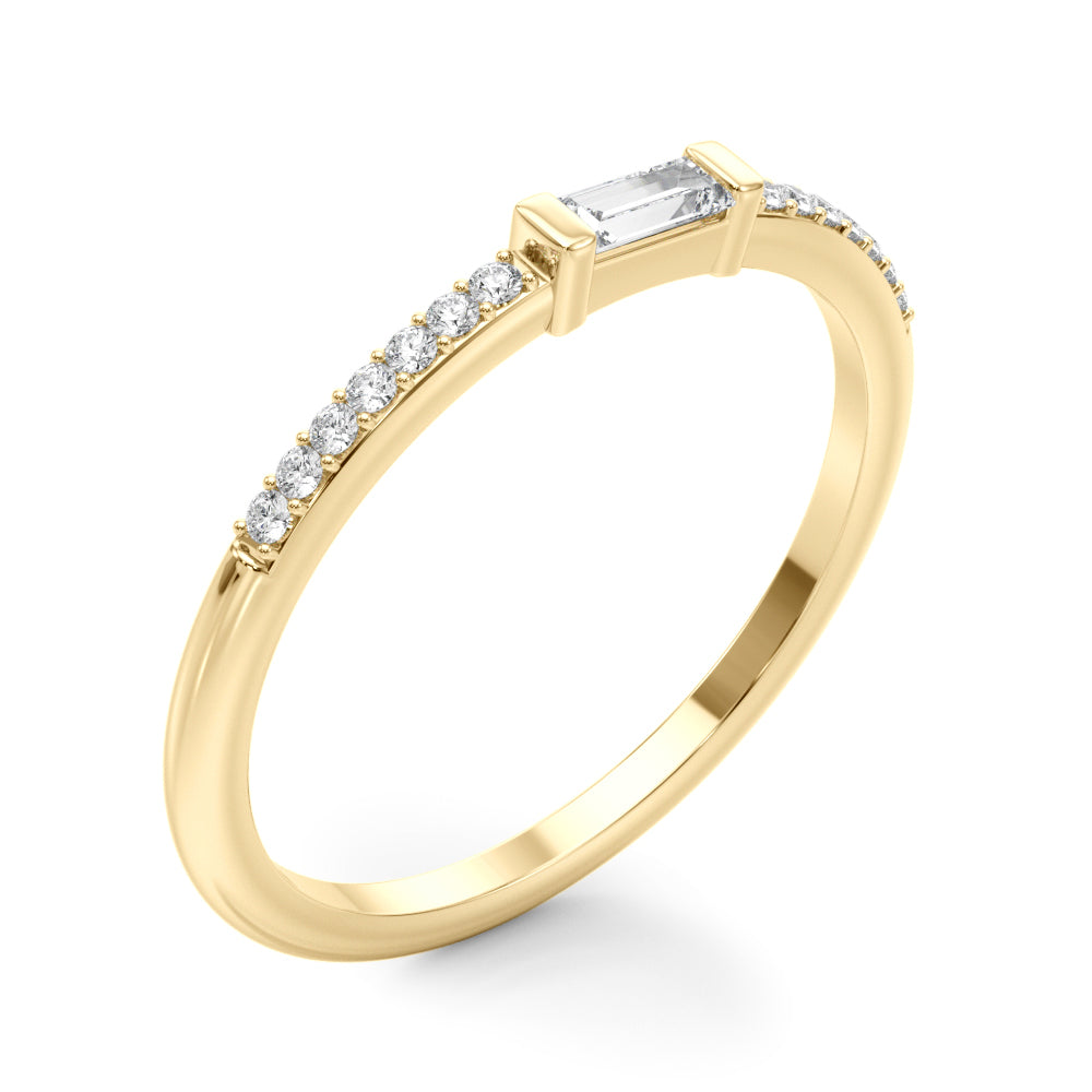 1/5 ct tw Lab Grown Diamond Wedding Band in 14K Yellow Gold