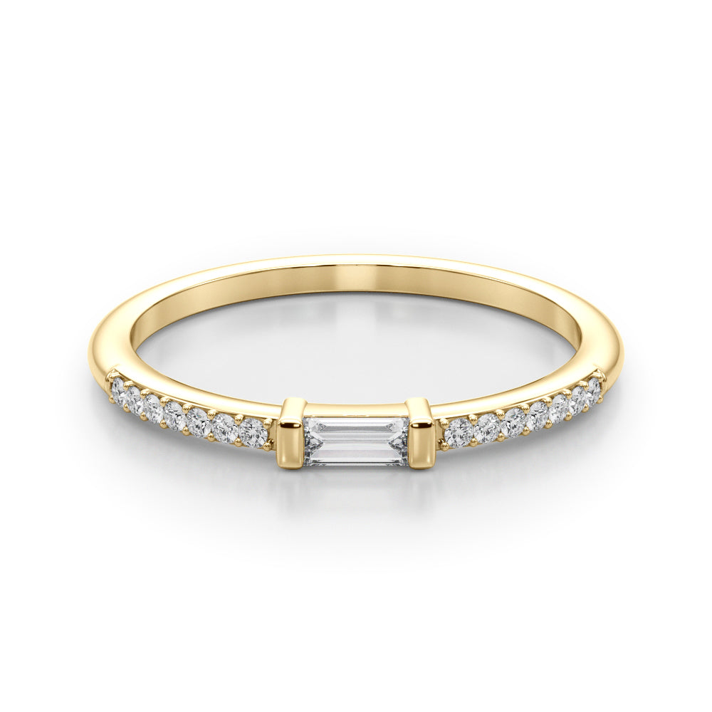 1/5 ct tw Lab Grown Diamond Wedding Band in 14K Yellow Gold