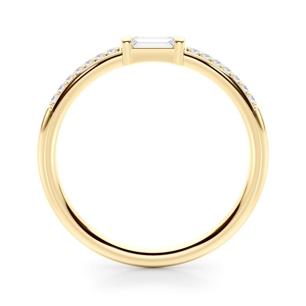 1/5 ct tw Lab Grown Diamond Wedding Band in 14K Yellow Gold