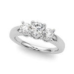Lab Grown Diamond 3 Stone Engagement Ring Round | 14kt White Gold | 1.00CT | Picasso Gold & Diamond