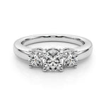 Lab Grown Diamond 3 Stone Engagement Ring Round | 14kt White Gold | Picasso Gold & Diamond